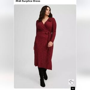 Red Knit Sweater Dress